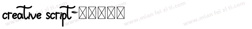 creative script字体转换